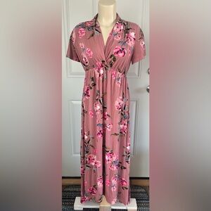 Isabel Maternity by Ingrid & Isabel Pink Floral Maxi Dress